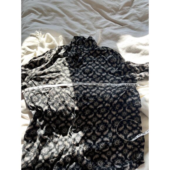 Mens AllSaints Mitte Long Sleeve Paisley Shirt Relaxed Fit Size Large - Picture 4 of 12